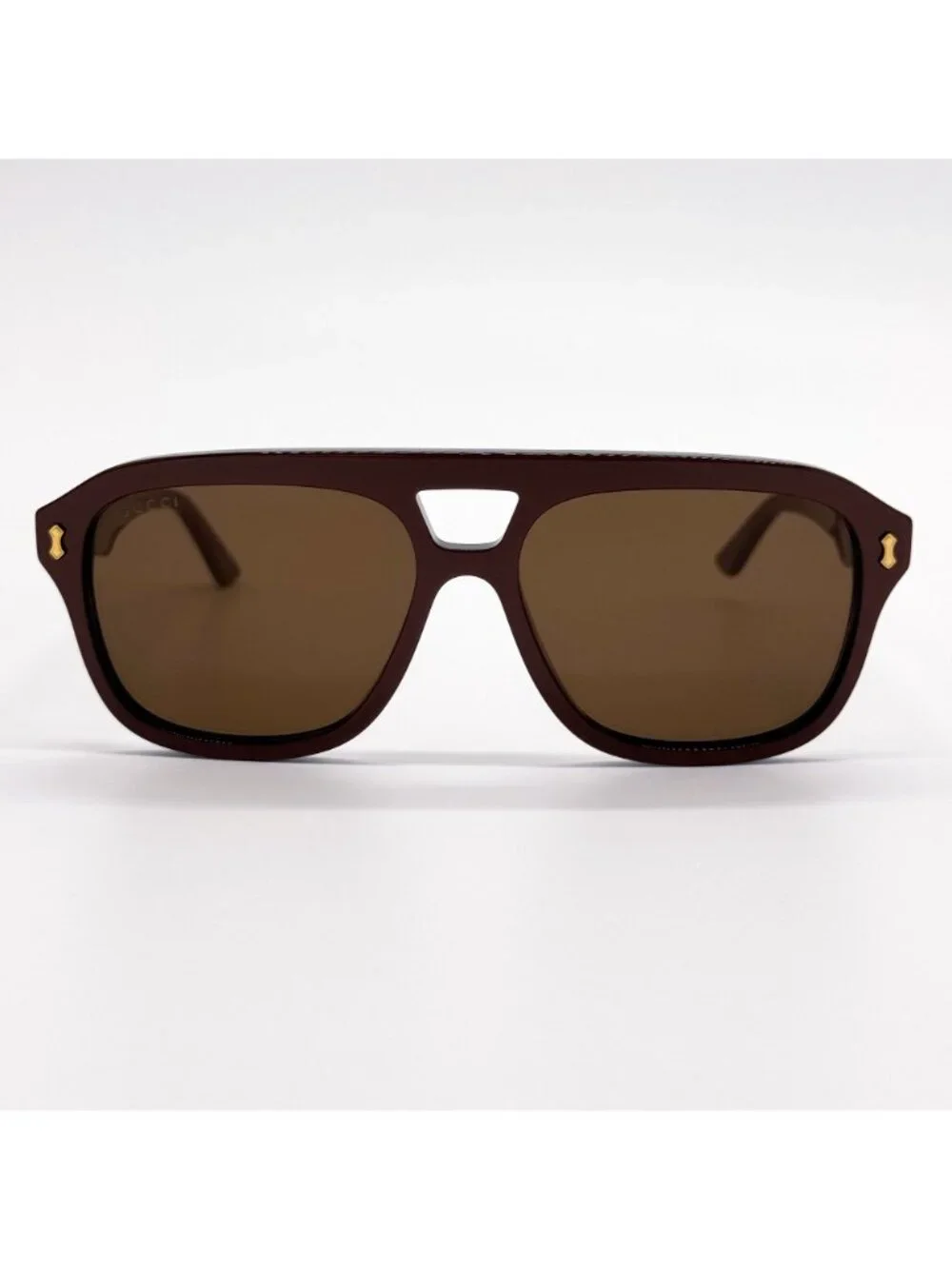 New Gucci Brown Aviator Unisex Sunglasses GG1263S 003